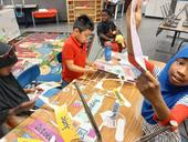 Children working on a classroom project